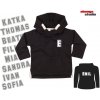 mikina s kapucňou s vlastným menom čierna mikina s kapucňou s vlastným menom čierna