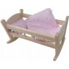 KOŁYSKA DREVENÁ kolíska pre bábiky, NEOŠETRENÁ (NELAKOVANÁ) + POSTEĽNÁ BIELIZEŇ KOŁYSKA DREVENÁ kolíska pre bábiky, NEOŠETRENÁ (NELAKOVANÁ) + POSTEĽNÁ BIELIZEŇ