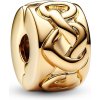Pandora Pozlátená klipová korálka Prepletené srdce Shine 768035C00 Pandora Pozlátená klipová korálka Prepletené srdce Shine 768035C00