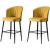 Súprava barových stoličiek Rubi Yellow, 2 ks, 2 ks Súprava barových stoličiek Rubi Yellow, 2 ks, 2 ks
