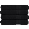 Uteráky do sauny, 4 ks, čierne, 80x200 cm, bavlna 100 % Uteráky do sauny, 4 ks, čierne, 80x200 cm, bavlna 100 %
