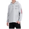Alpha Industries mikina pánska PATCH HOODY LF pastel grey Farba: šedá, Veľkosť: XXL Alpha Industries mikina pánska PATCH HOODY LF pastel grey Farba: šedá, Veľkosť: XXL