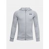Under Armour Chlapčenská mikina RIVAL COTTON FZ HOODIE Šedá YLG Under Armour Chlapčenská mikina RIVAL COTTON FZ HOODIE Šedá YLG