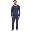 Regina 592 pánské pyžamo dlouhé tm.modré Regina 592 pánské pyžamo dlouhé tm.modré
