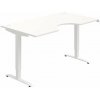 Hobis Pracovný stôl Motion Ergo, ZO, 2S, 160x70,5-120,5x90 cm, biela/biela Hobis Pracovný stôl Motion Ergo, ZO, 2S, 160x70,5-120,5x90 cm, biela/biela