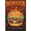 Ceduľa Burgers 30cm x 20cm Plechová tabuľa Ceduľa Burgers 30cm x 20cm Plechová tabuľa