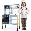 Mamido Detská Drevená Kuchynka s Elektrickou Platničkou sivá Mamido Detská Drevená Kuchynka s Elektrickou Platničkou sivá