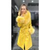 Max Original Leather Dámsky kožený kabát REBECCA fur yellow (44 M) - Yellow - 44 Max Original Leather Dámsky kožený kabát REBECCA fur yellow (44 M) - Yellow - 44