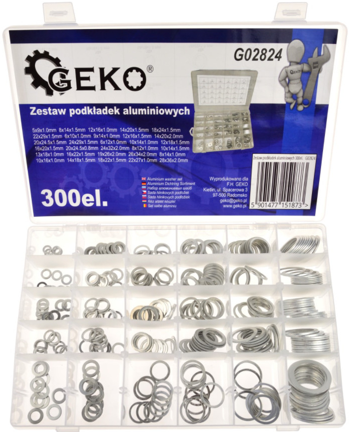 Geko Sada hliníkových podložiek 300ks G02824