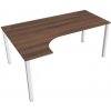 Hobis Pracovný stôl Uni, ergo, pravý, 180x75,5x120 cm, orech/biela Hobis Pracovný stôl Uni, ergo, pravý, 180x75,5x120 cm, orech/biela