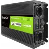 GCE Green Cell Przetwornica napicia PowerInverter LCD 12 V 2000W/40000W Przetwornica samochodowa z wywietlaczem - czysty sinus zdroj a transformátor Auto Čierna GCE Green Cell Przetwornica napicia PowerInverter LCD 12 V 2000W/40000W Przetwornica samochodowa z wywietlaczem - czysty sinus zdroj a transformátor Auto Čierna