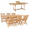Súprava záhradného nábytku z dreva vidaXL, hnedá, 7-dielna Súprava záhradného nábytku z dreva vidaXL, hnedá, 7-dielna
