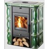 HAAS+SOHN kachlová kamna TREVISO MINI - černá, zelená kachle HAAS+SOHN kachlová kamna TREVISO MINI - černá, zelená kachle