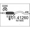 Výfukové potrubie MTS 01.41260 Výfukové potrubie MTS 01.41260