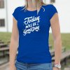 Dámske tričko s potlačou Good day Modrá XL Dámske tričko s potlačou Good day Modrá XL