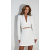 Dámske krátke šaty s prestrihom S Biela Dámske krátke šaty s prestrihom S Biela