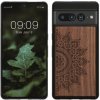 Púzdro kwmobile Drevené Google Pixel 7 Pro tmavě hnedé
