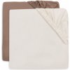 Jollein Napínacia plachta 120x60 cm 2 ks Milky Coffee/Ivory Jollein Napínacia plachta 120x60 cm 2 ks Milky Coffee/Ivory