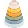 Canpol babies Senzorická kruhová skladacia pyramída - 6 ks - pestrofarebná Canpol babies Senzorická kruhová skladacia pyramída - 6 ks - pestrofarebná