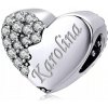 Prívesok na náramok Trusky strieborný srdce striebro 925 s gravírovaním Prívesok na náramok Trusky strieborný srdce striebro 925 s gravírovaním