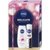 Nivea Delicate sprchový gél 250 ml + Deospray 150 ml darčeková sada Nivea Delicate sprchový gél 250 ml + Deospray 150 ml darčeková sada