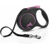 Flexi Vodítko Black Design L opasok 5m čierno-ružové Flexi Vodítko Black Design L opasok 5m čierno-ružové