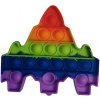 Pop It Rainbow antistresová hračka Raketa Pop It Rainbow antistresová hračka Raketa