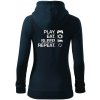 Play Eat Sleep Repeat game - Mikina dámska trendy zipper s kapucňou - M ( Tmavomodrá (veľmi tmavá - skoro čierna) ) Play Eat Sleep Repeat game - Mikina dámska trendy zipper s kapucňou - M ( Tmavomodrá (veľmi tmavá - skoro čierna) )