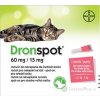 Dronspot 60 mg/15 mg spot-on (2 pipety) pre stredne veľké mačky (>2,5 - 5 kg) 2x0,7 ml Dronspot 60 mg/15 mg spot-on (2 pipety) pre stredne veľké mačky (>2,5 - 5 kg) 2x0,7 ml