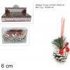 MAKRO - Šiška s hríbami a bobuľami, 6 cm, sada 3 kusy MAKRO - Šiška s hríbami a bobuľami, 6 cm, sada 3 kusy