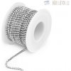 Štrasový prúžok strieborný, 2,4 mm 1 m Štrasový prúžok strieborný, 2,4 mm 1 m