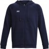 Under Armour Mikina s kapucňou UA Rival Fleece FZ Hoodie-BLU 1379767-410 Under Armour Mikina s kapucňou UA Rival Fleece FZ Hoodie-BLU 1379767-410