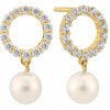 Sif Jakobs Elegantné náušnice s perlami Biella SJ-E2430-PCZ-YG