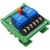 Modul relé 24V 30A High-Low - 2 kanál na DIN lištu Modul relé 24V 30A High-Low - 2 kanál na DIN lištu