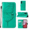 Peňaženkové kožené puzdro Butterfly na Samsung Galaxy A24/A25 5G - Zelená Peňaženkové kožené puzdro Butterfly na Samsung Galaxy A24/A25 5G - Zelená