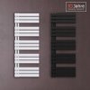Kúpeľňový radiátor, vodný, 324 W, 40 x 104 mm, biely, čierny Kúpeľňový radiátor, vodný, 324 W, 40 x 104 mm, biely, čierny