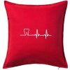 EKG zuby - Vankúš 50x50 - 50x50 - Vrátane výplne ( Červená ) EKG zuby - Vankúš 50x50 - 50x50 - Vrátane výplne ( Červená )