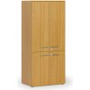 Kancelárska policová skriňa PRIMO WOOD, polené dvere, 800 x 500 x 1781 mm, buk Kancelárska policová skriňa PRIMO WOOD, polené dvere, 800 x 500 x 1781 mm, buk