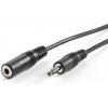 Kábel 3,5mm stereo jack M/F 3m, čierny Kábel 3,5mm stereo jack M/F 3m, čierny