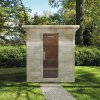 Vonkajšia sauna Home Deluxe Talos L vrátane 6kW kachle a integrovaného ovládania s celosklenenými dverami z číreho skla Vonkajšia sauna Home Deluxe Talos L vrátane 6kW kachle a integrovaného ovládania s celosklenenými dverami z číreho skla