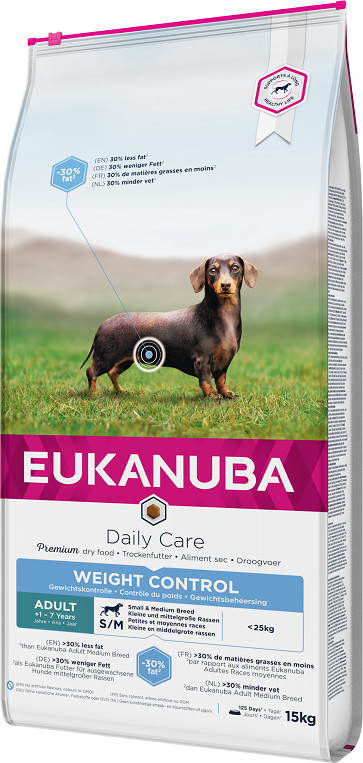 Eukanuba Daily Care Small & Medium Weight & Control 15 kg