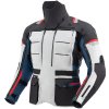 Bunda na motocykel Rebelhorn Cubby V modro-šedo-červená Veľkosť: XL Bunda na motocykel Rebelhorn Cubby V modro-šedo-červená Veľkosť: XL
