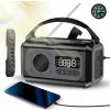 PRENOSNÉ RÁDIO S AKUMULÁTOROM, POWERBANKOU, SOLÁRNYM NABÍJANÍM A DYNAMOM – ČIERNE PRENOSNÉ RÁDIO S AKUMULÁTOROM, POWERBANKOU, SOLÁRNYM NABÍJANÍM A DYNAMOM – ČIERNE