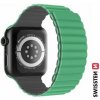SWISSTEN SILICONE BAND FOR APPLE WATCH - MAGNETIC 38 / 40 / 41 mm GREEN/GREY 46000503
