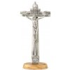 Kríž: s Bazilikou svätého Petra, na postavenie - strieborná farba, 9 cm - G573-B.OX Kríž: s Bazilikou svätého Petra, na postavenie - strieborná farba, 9 cm - G573-B.OX