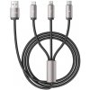 Tech-protect Ultraboost 3in1 kábel USB - Lightning / USB-C / Micro USB 3.5A 1m, sivý Tech-protect Ultraboost 3in1 kábel USB - Lightning / USB-C / Micro USB 3.5A 1m, sivý