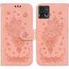 Peňaženkové kožené puzdro Butterfly Rose na Motorola Moto G72 - Ružová Peňaženkové kožené puzdro Butterfly Rose na Motorola Moto G72 - Ružová