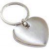 Kovová kľúčenka v tvare srdce, strieborná Kovová kľúčenka v tvare srdce, strieborná