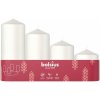 Sviečky Bolsius Pillar Advent, Vianoce, biele, 60/80/100/120x48 mm, bal. 4 ks Sviečky Bolsius Pillar Advent, Vianoce, biele, 60/80/100/120x48 mm, bal. 4 ks