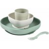 Beaba Jedálenská sada silikónová 4-dielna Sage Green / Misty Green Beaba Jedálenská sada silikónová 4-dielna Sage Green / Misty Green